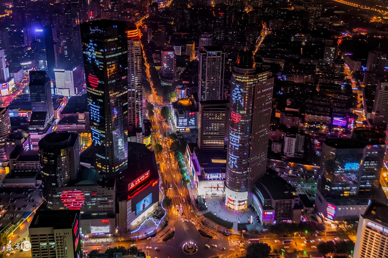 南京新街口中华第一商圈航拍,新街口是中华第一商圈的说说