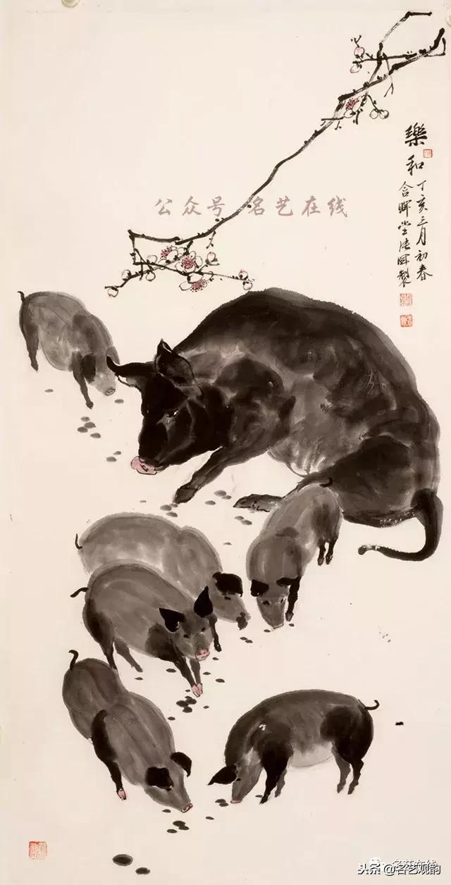 小朋友画猪简单又好看,猪年画猪中国画