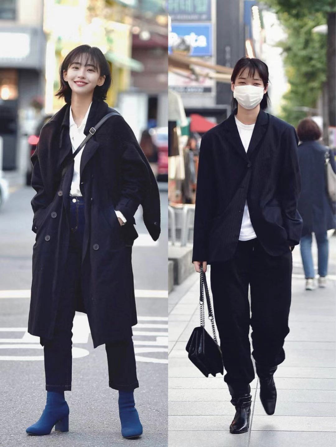 很有冬日韩系穿搭韵味,简约耐看的韩系秋冬穿搭范本