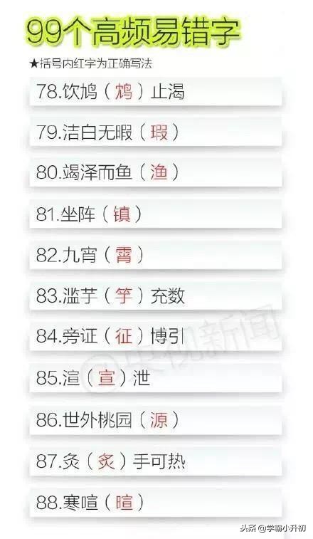 小升初总复习字词专项训练大全,小升初高频易错字归纳大全