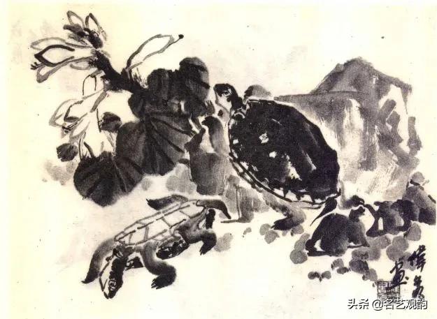 老人与龟国画,国画技法怎样画龟