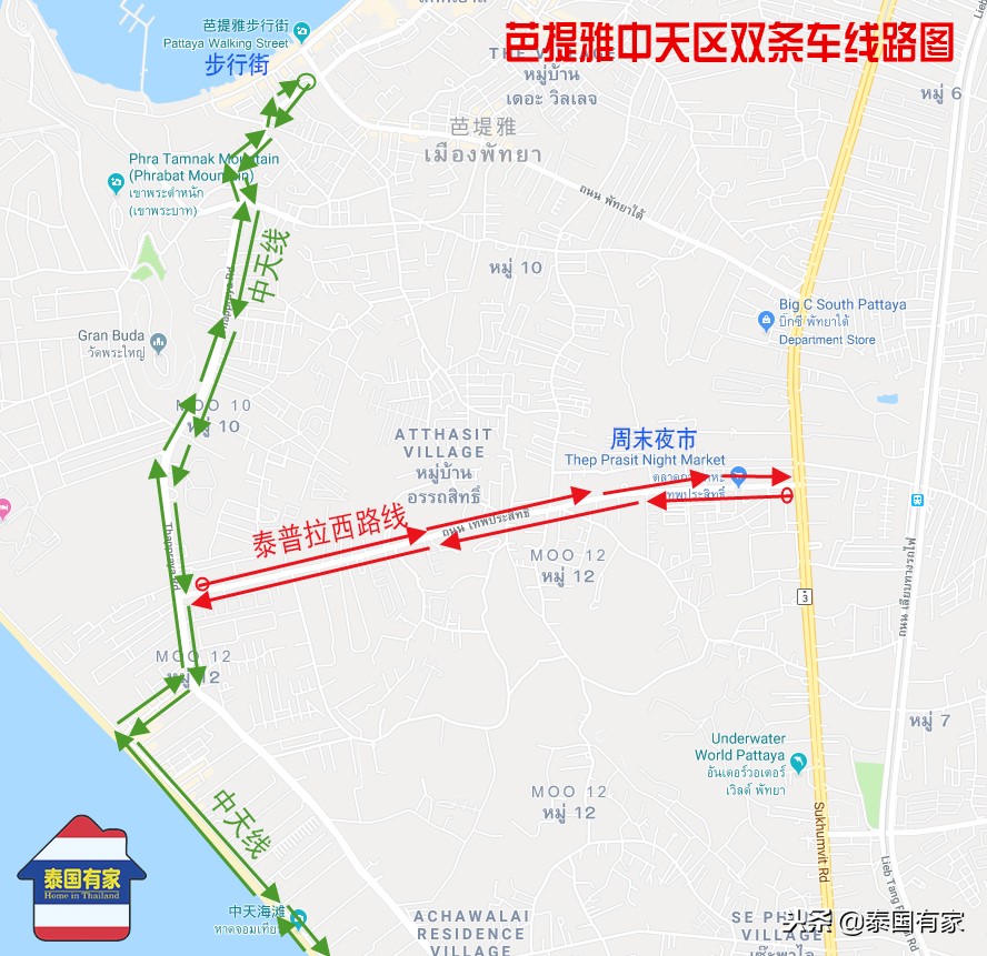 芭提雅交通工具攻略,芭提雅pattaya的第一天