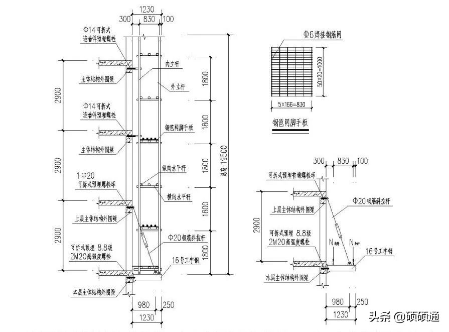 一种新型悬挑架的安装搭设设备,施工现场新型悬挑架