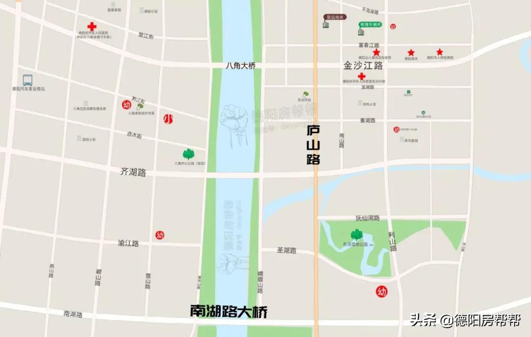给德阳城南人民发福利！八角星坐标和南山公园双配套整起