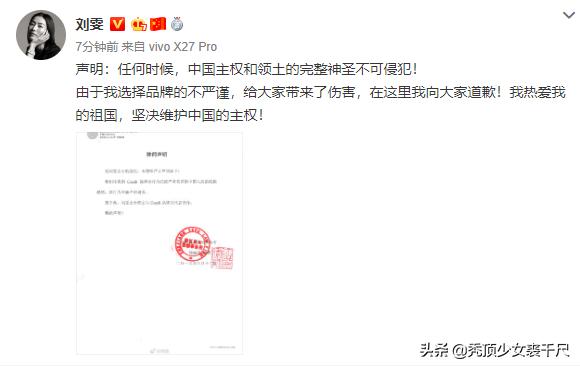 刘雯宣布终止与蔻驰合作,刘雯解约蔻驰后杨紫捡漏代言