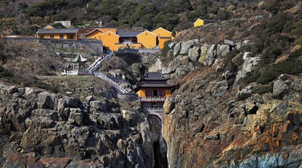 探寻古建筑视频,普陀山梵音古洞建筑风格