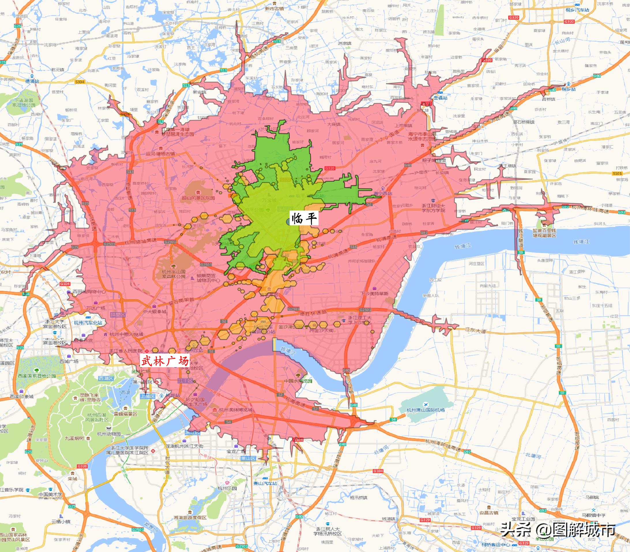 图解城市杭州仁和,杭州余杭临平地图全图