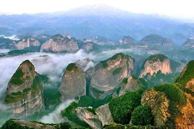 广东丹霞山十大景区,广东省四大名山之一丹霞山