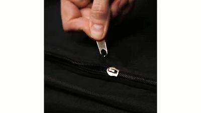 拉链掉下来用吸管怎么装上去,衣服拉链坏了一根吸管解决