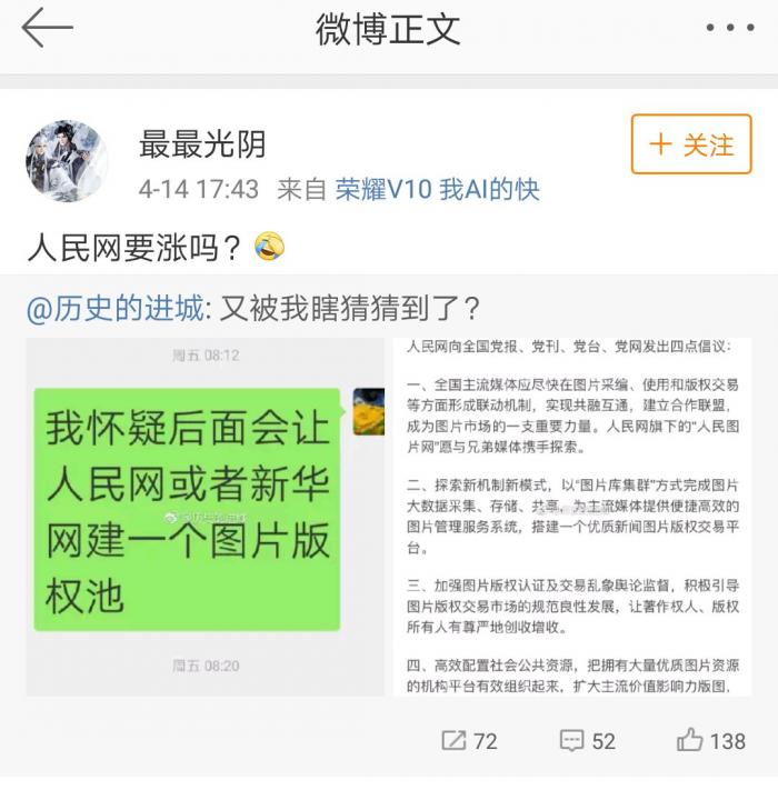 人民网将进军图片版权小说,视觉中国图片版权