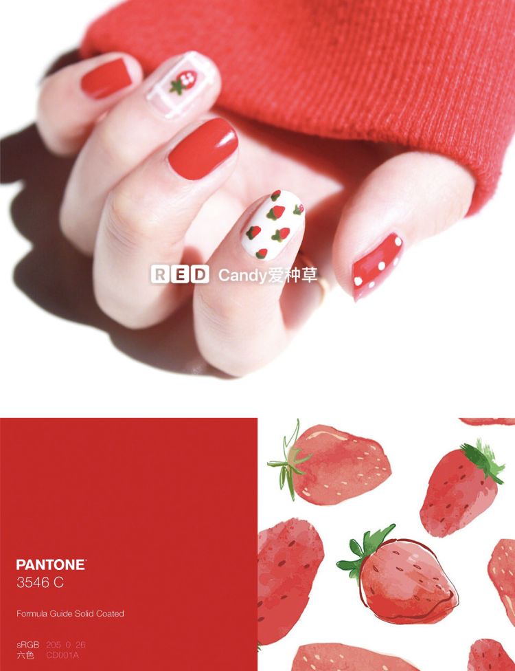 夏天美甲款式图片2022最火网红款,夏天短指甲美甲纯色显手白