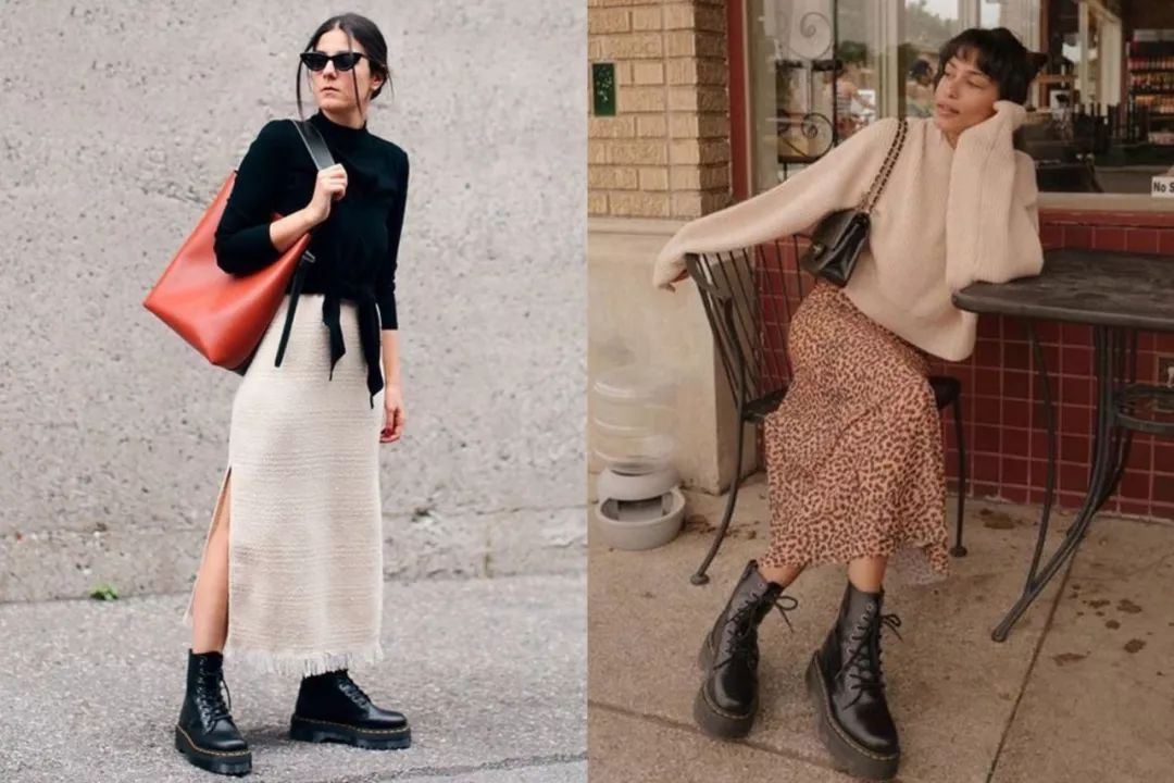 秋冬季马丁靴怎么穿显瘦,秋冬最火的马丁靴百搭时髦帅炸了