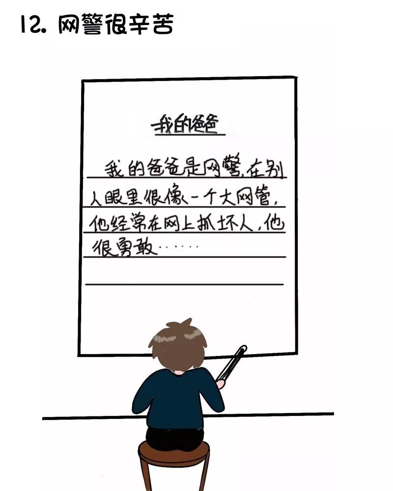 网警|一篇都写过的作文《我的爸爸》泪奔~~~