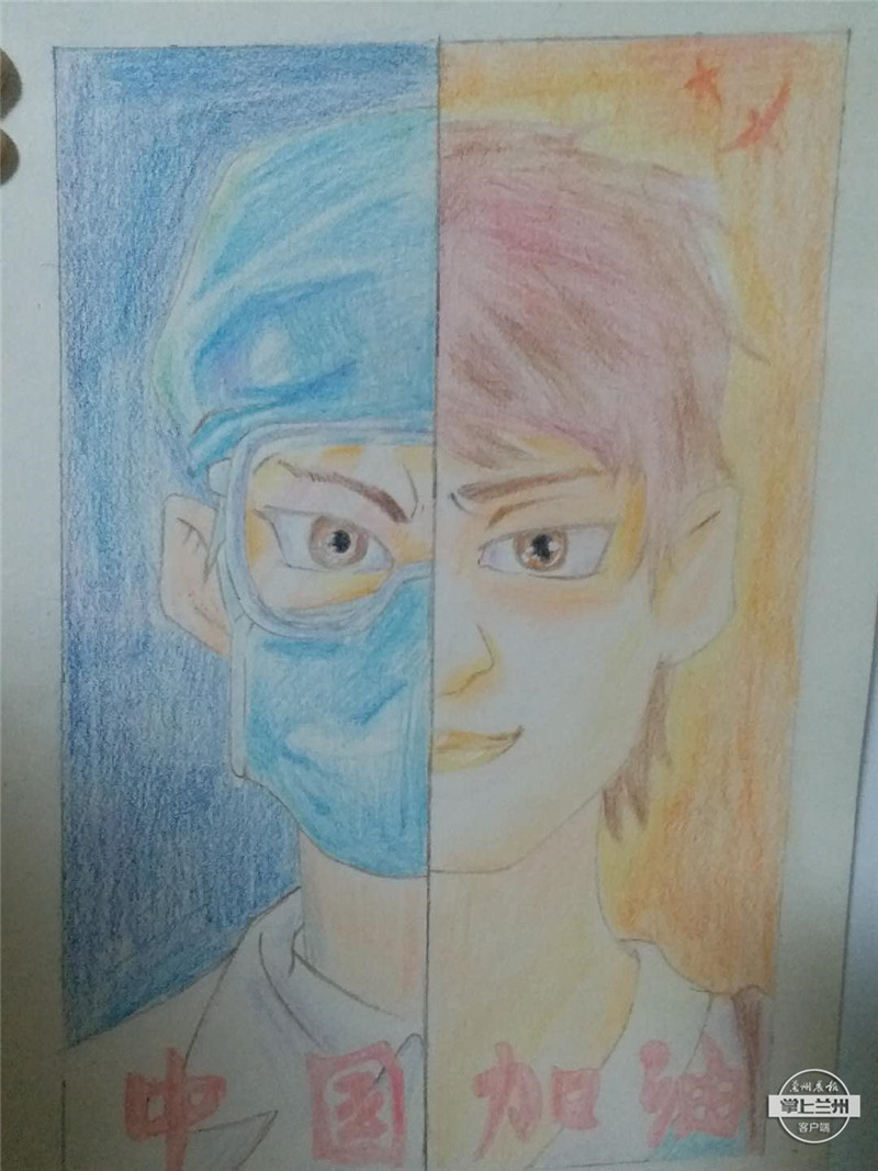 战疫儿童绘画作品500幅,小学生众志成城同心战疫绘画作品