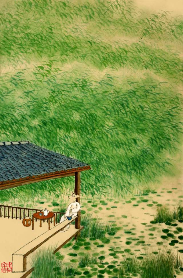 老树诗画里的夏天,老树画画中秋的诗