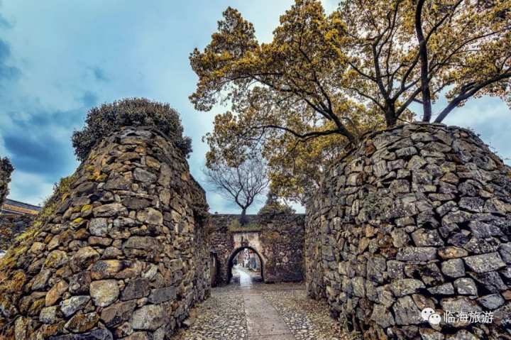 浙江省台州市临海县芙蓉村航拍,浙江临海桃渚芙蓉村全景