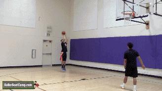 投篮急停急起的脚步练习,配合及对抗中的投篮练习