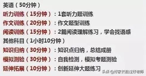 初一完整详细的学习计划表推荐,初中学习计划安排表手写