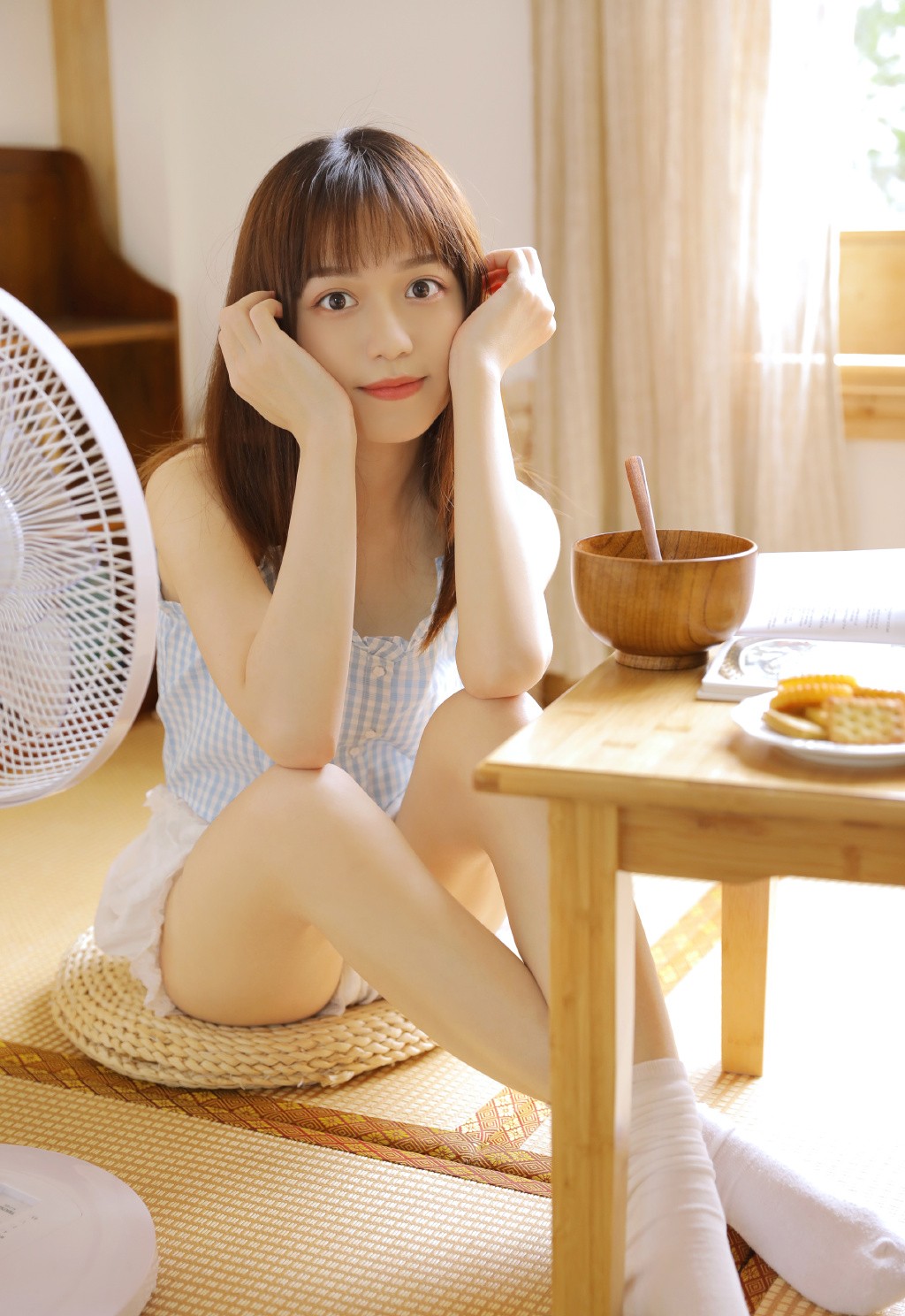 夏日元气少女日系写真照,日系元气美少女清新居家写真