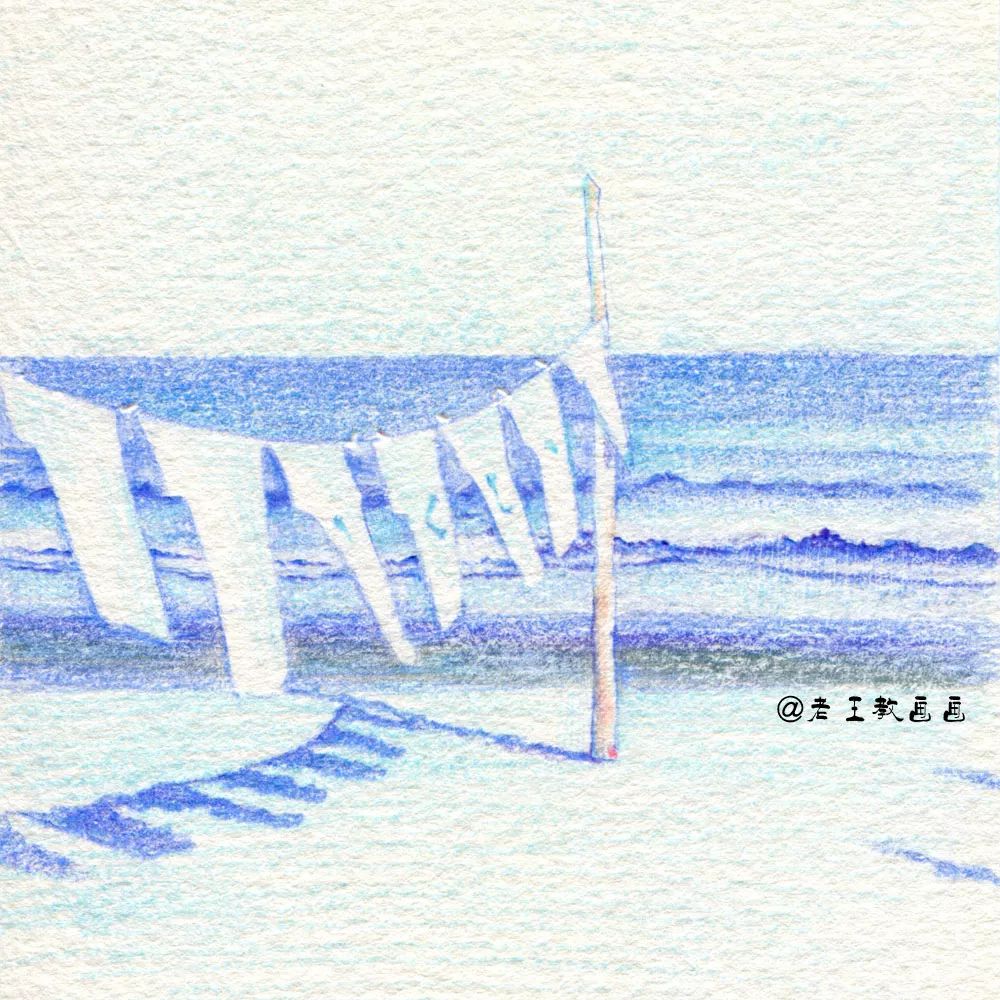 海洋风景油画的波浪怎么画,马克笔风景画海洋简单