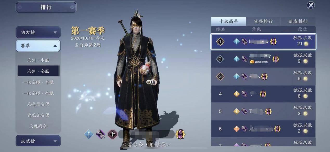 天谕手游全服最高战力,天谕手游傲视群雄