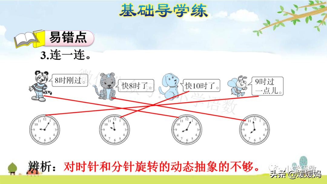部编版一年级数学上册7认识钟表,一年级下册数学青岛版认识钟表