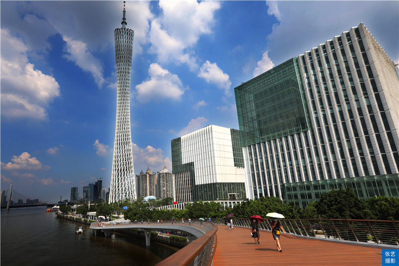 广州人行景观桥最新情况,广州海心沙人行天桥