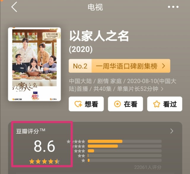 以家人之名喜中带泪，3新生代撑起8.6分剧，李海潮大哭惹心疼