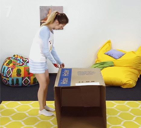 废旧纸箱制作小屋教程,手工老师做的东西