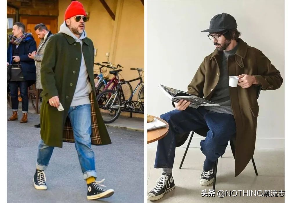 中年男士牛仔裤配什么鞋子好看,男生黑色t恤牛仔裤配什么鞋子