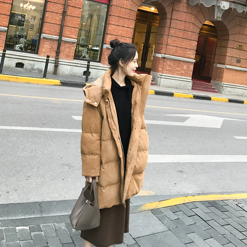 冬日穿搭长款羽绒服外套,百搭羽绒服外套冬女款大码