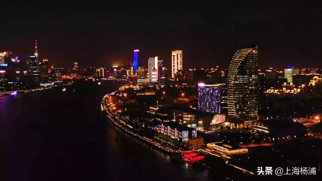 上海杨浦鸟瞰图,俯瞰上海杨浦滨江