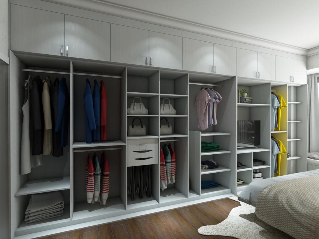 2.4米推拉门衣柜布局设计,两扇门衣柜布局设计