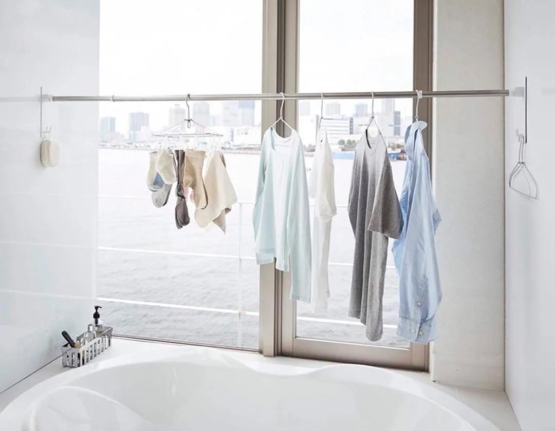 日本无阳台晾衣,日本主妇阳台晾衣