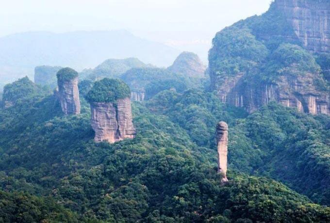 广东丹霞山十大景区,广东省四大名山之一丹霞山