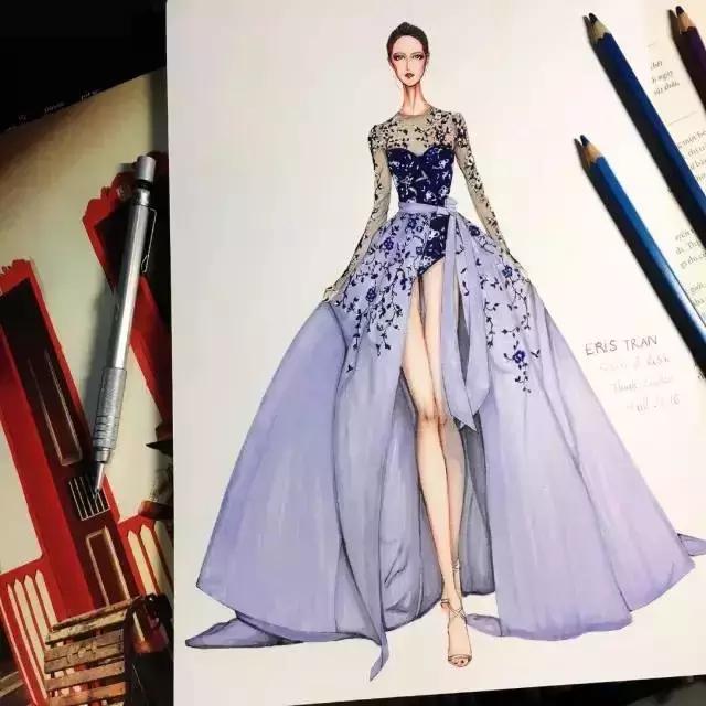 手绘时装插画,时尚插画手绘简单又漂亮