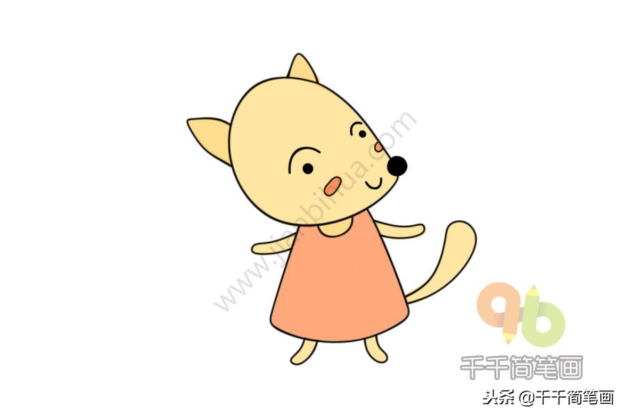小汽车简笔画最简单,小动物汽车简单画法