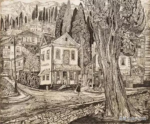 德国风景素描大全,东欧风景素描