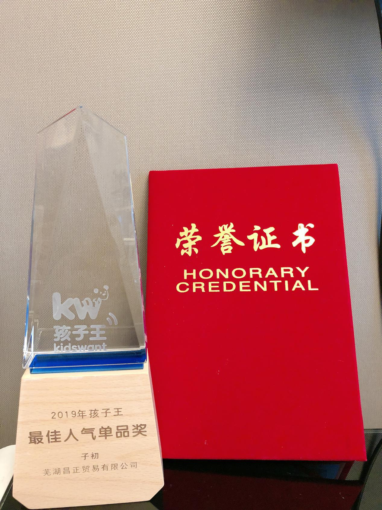 2019中国母婴童行业领袖峰会子初品牌斩获最佳人气奖