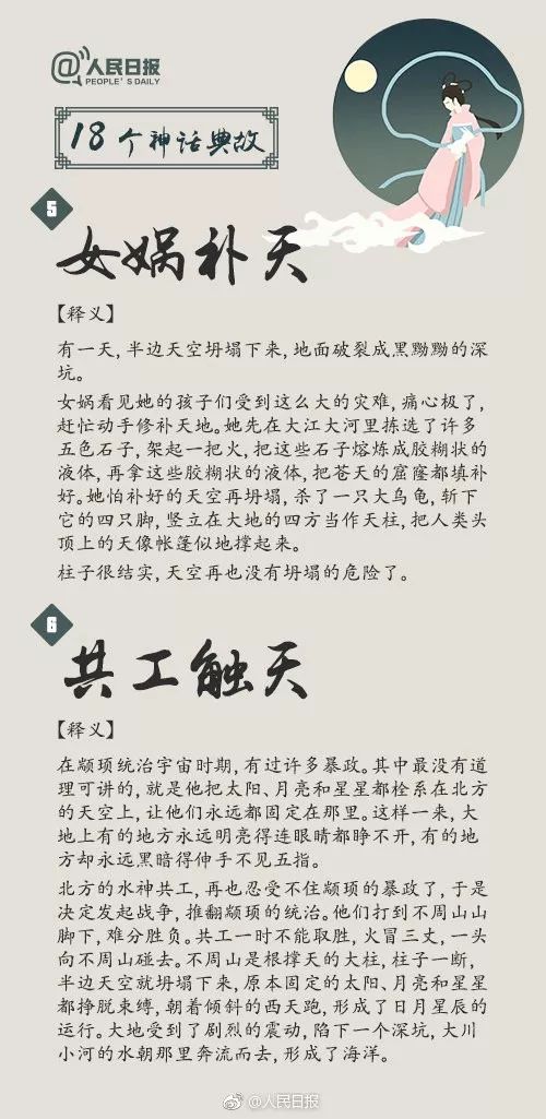 孩子必听的100个神话故事,人民日报18个经典