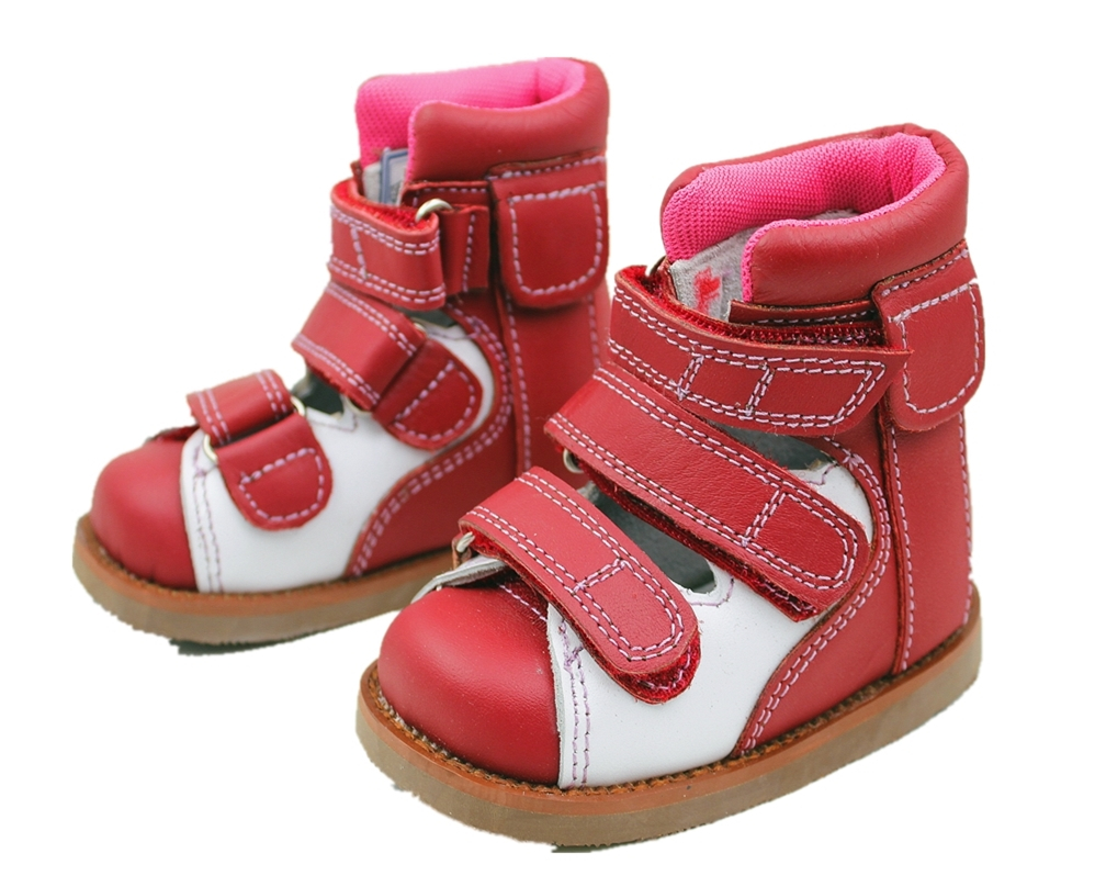 小儿足外翻穿矫正鞋,脑瘫尖足矫正鞋