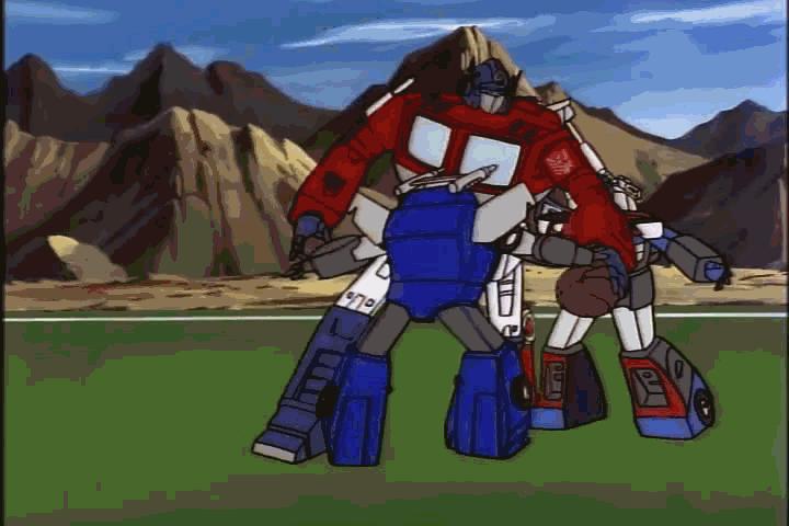 擎天柱领袖之证中的高光时刻,擎天柱第一部登场时的样子