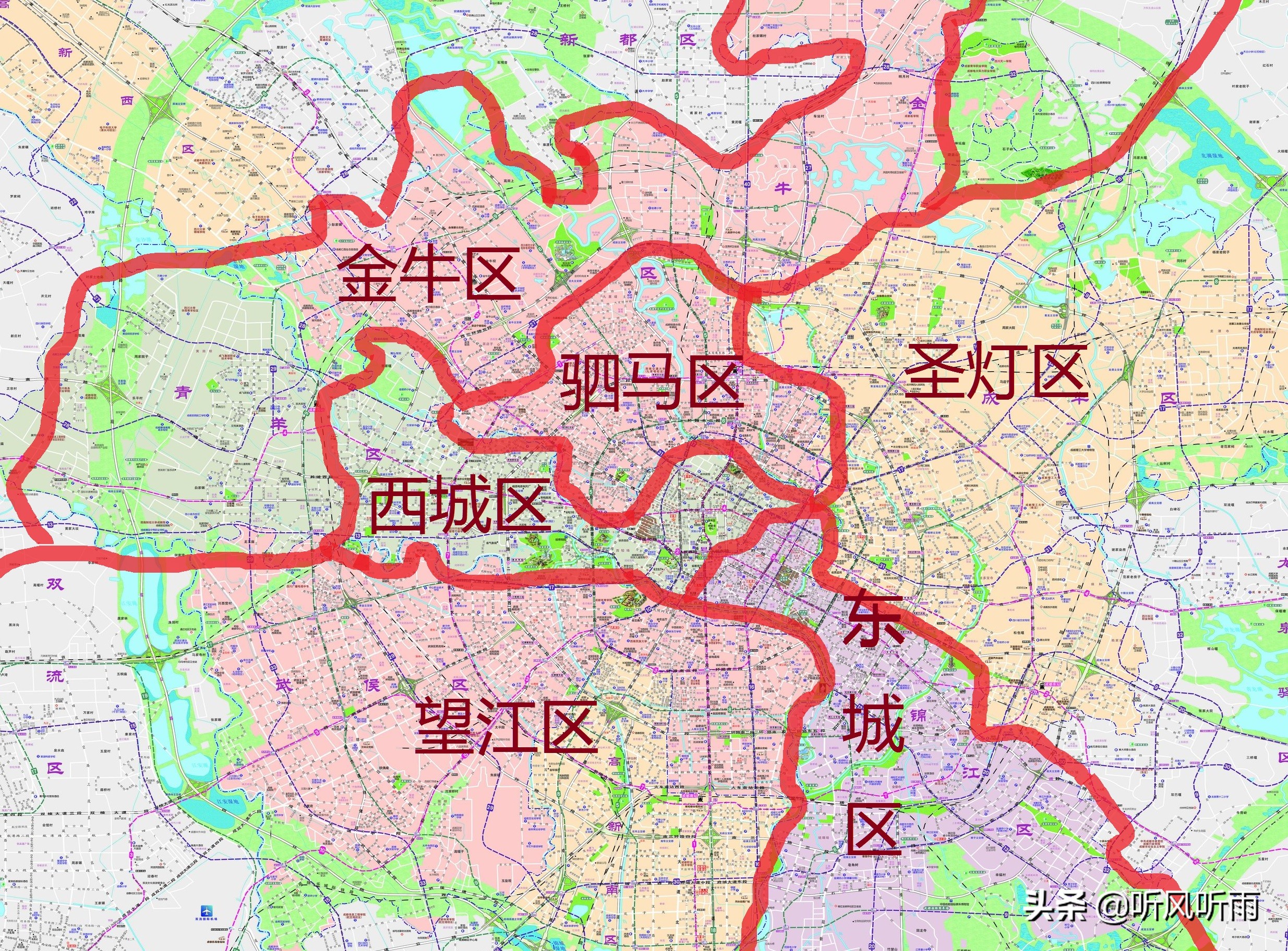 另一个版本的“五城区”：成都曾计划设立望江区、驷马区、圣灯区
