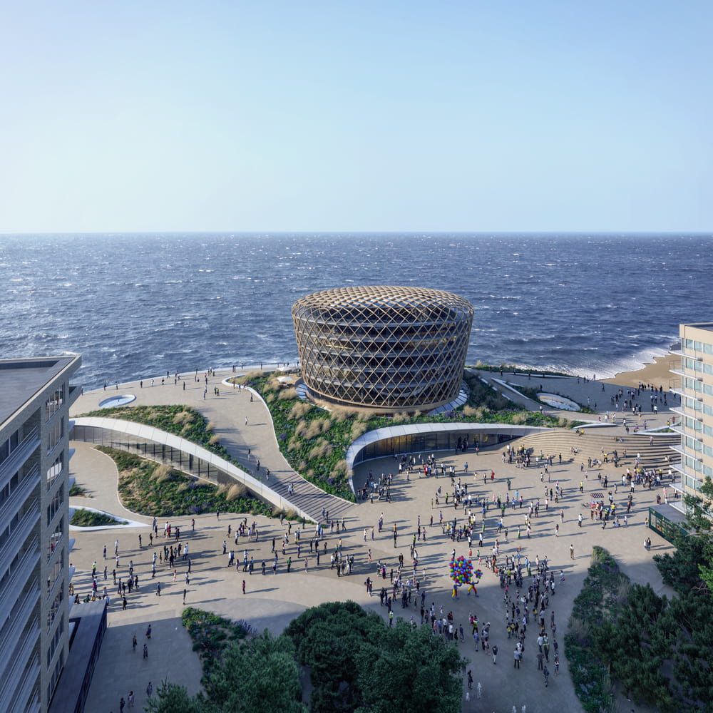 ZJA设计‘比利时海滩地标’，与沙丘完全衔接