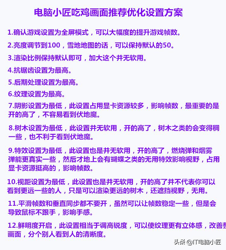 吃鸡工作选手绝地求生画面设置,如何把吃鸡绝地求生画质调到最高