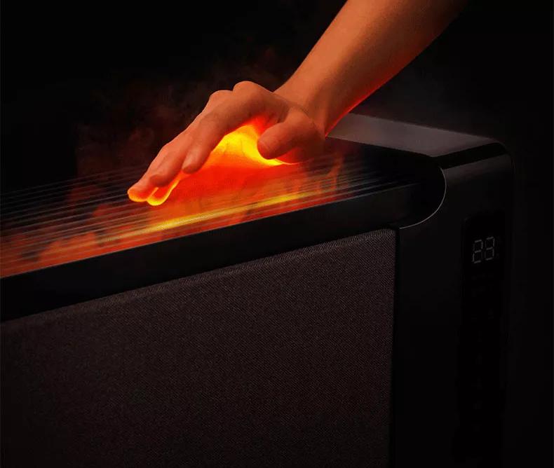 艾美特仿真火焰取暖器,艾美特火焰款取暖器闪亮