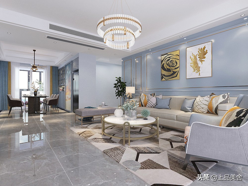 夫妻俩为了小孩上学，果断买下188㎡学区房，装轻奢风让人羡慕