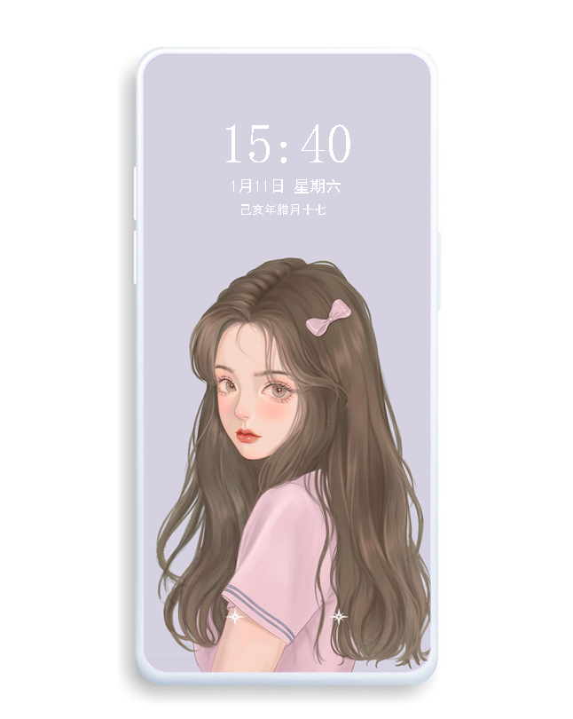 好看的女生壁纸插画图,插画小清新女生壁纸