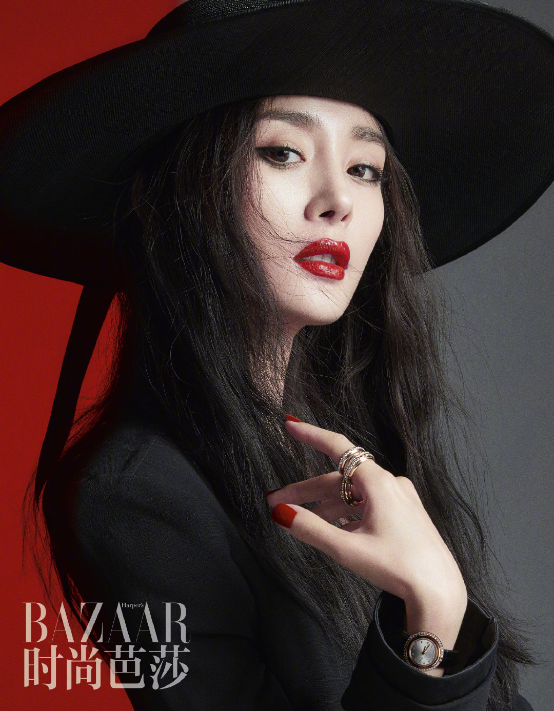 时尚芭莎杨幂图片超清,镜头中的杨幂造型时尚