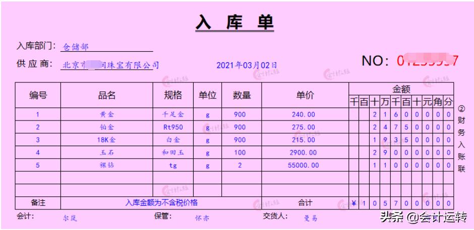 珠宝首饰行业会计账务处理流程,珠宝行业账务流程大全